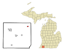 Cass County Michigan Incorporated and Unincorporated areas Marcellus Highlighted